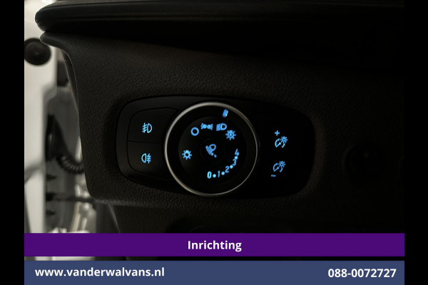 Ford Transit Custom 2.0 TDCI L1H1 Inrichting Euro6 Airco | Camera | Omvormer | LED | Cruisecontrol | Android Auto Stoelverwarming, Verwarmde voorruit, Parkeersensoren, Bijrijdersbank, 2500kg Trekhaak