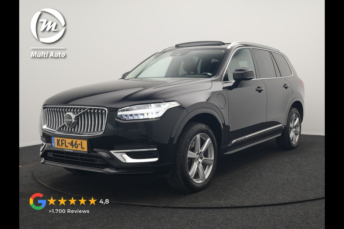 Volvo XC90 T8 Recharge AWD Inscription 7 Persoons PHEV 394pk | Panodak | Adaptive Cruise | Camera | Lederen Sportstoelen Memory & Verwarmd | Stuur Verwarmd | Keyless | Blis | Apple Carplay | Navigatie | DAB | Plug In Hybrid |