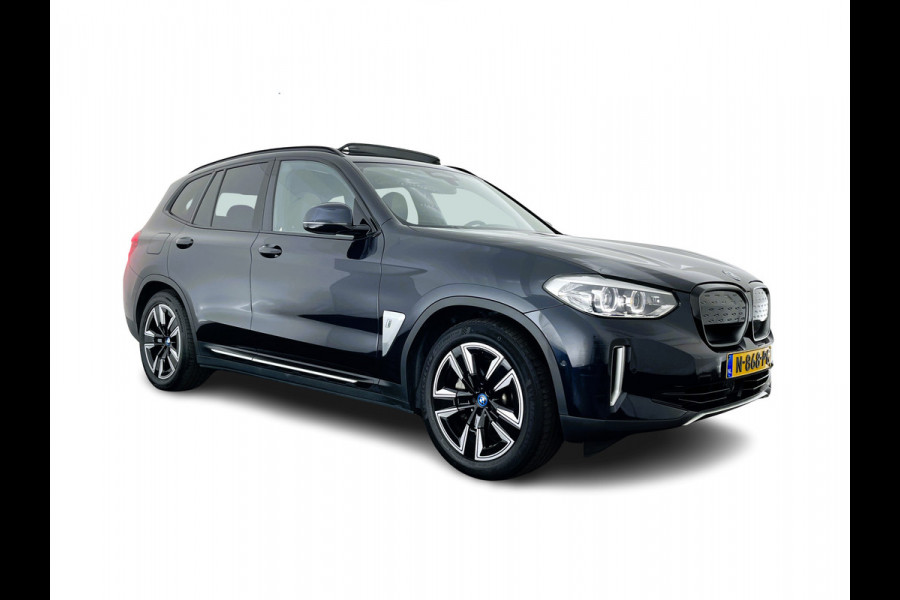 BMW iX3 Executive 80 kWh [ 3-Fase ] {SOH-99%} (INCL-BTW) Aut. *PANO | LEATHER | ADAPTIVE-CRUISE | FULL-LED | BLIND-SPOT | MEMORY-PACK | DIGI-COCKPIT | HEATED-COMFORTSEATS | KEYLESS | CAMERA | DAB+ | TOWBAR | 19''ALU*