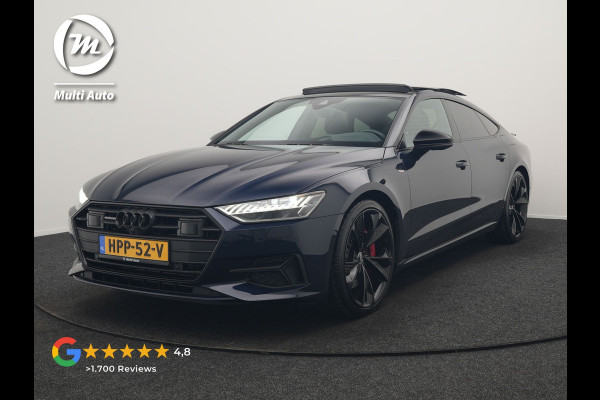 Audi A7 Sportback 50 TFSI e Quattro 2x S Line PHEV 299pk | Trekhaak Af Fabriek | Panodak | Head Up | Adaptive Cruise | Bang & Olufsen | 360 Camera | Alcantara Sportstoelen Memory & Verwarmd | Matrix LED | Stuur Verwarmd | Sfeerverlichting | Keyless | Plug In Hybrid |
