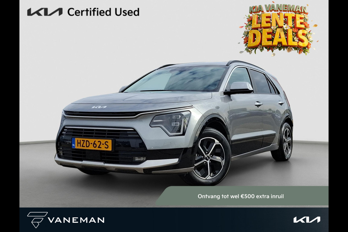 Kia Niro 1.6 GDi Hybrid DynamicPlusLine Leder | Stoel- en Stuurverwarming | Adapt. Cruise | Schuif/Kanteldak | Elektr. Achterklep |