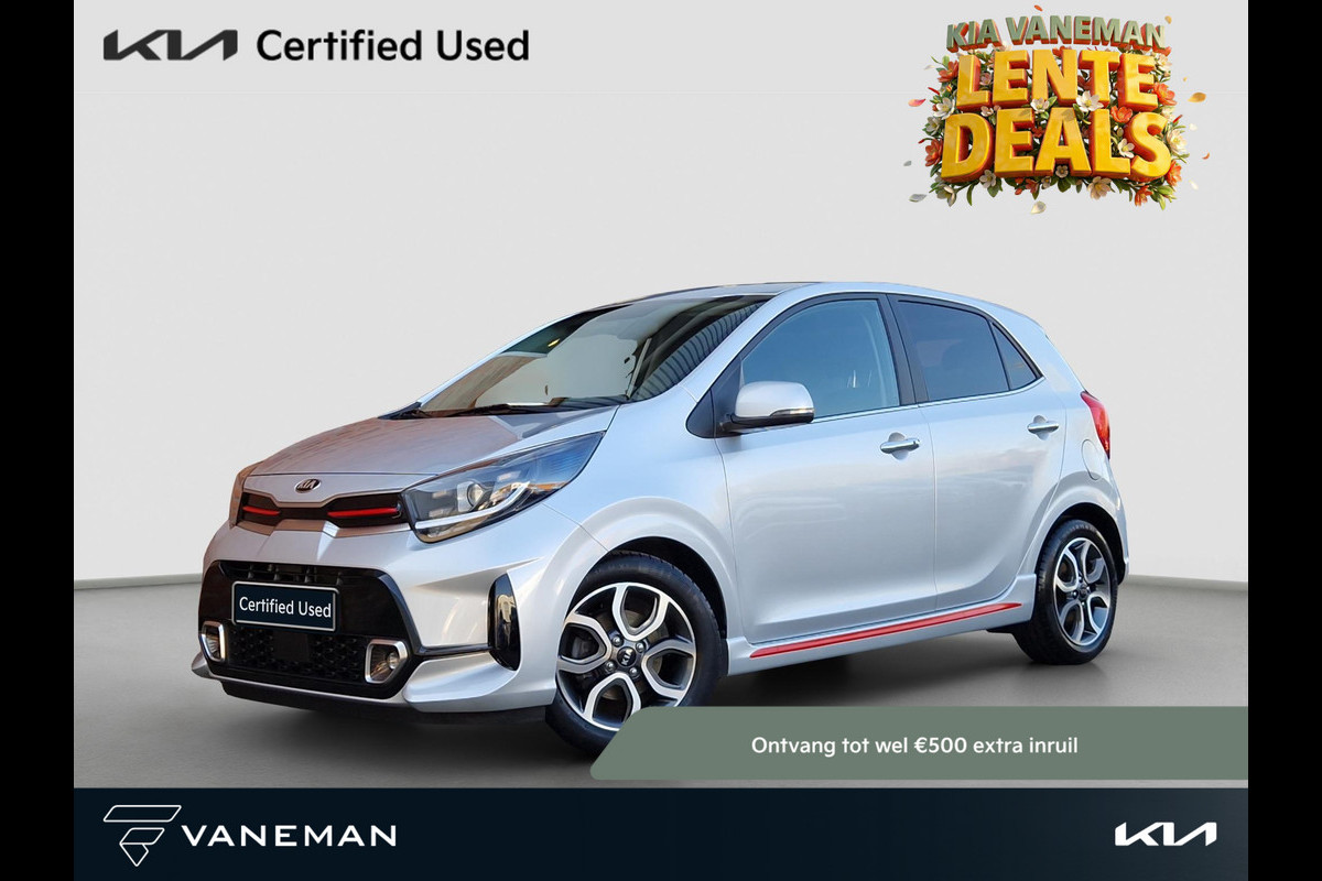 Kia Picanto 1.0 DPi GT-Line | Camera | Navi | Leder | Key-Less | 15” Velgen | Clima | PDC | Cruise | LED |