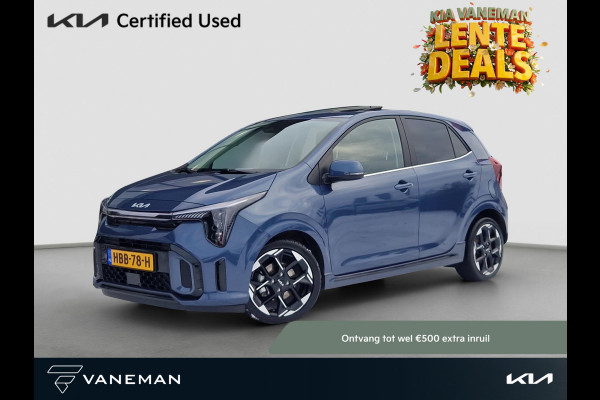 Kia Picanto 1.0 DPI GT-Line | Beschikbaarheid In Overleg | Open Dak | LED | Leder | PDC | Navi | Clima |