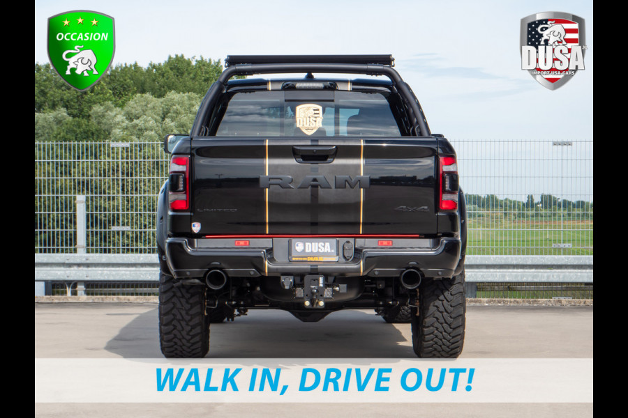 Dodge Ram | 1500 | Limited | 5.7 V8 HEMI | Rocky Mountains Edition | ALLERDIKSTE Limited van NL | Bullbar | RAMBAR | Fuel Offroad  | Trainhorn | LED Pakket | Liftkit | Striping