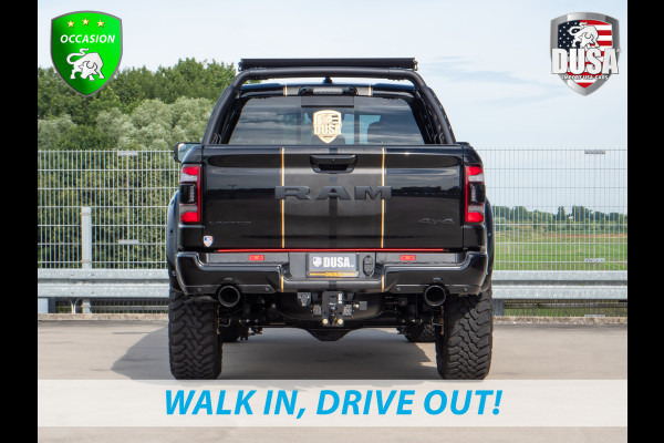 Dodge Ram | 1500 | Limited | 5.7 V8 HEMI | Rocky Mountains Edition | ALLERDIKSTE Limited van NL | Bullbar | RAMBAR | Fuel Offroad  | Trainhorn | LED Pakket | Liftkit | Striping