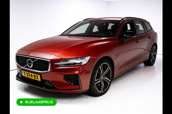 Volvo V60 2.0 T8 Twin Engine AWD R-Design | Stoel-, Stuur- & Achterbank verw. | Elec. trekhaak | 360 Camera | Elec. klep | Pilot assist, All season banden, Led, PDC V+A. Apple Carplay, Android auto