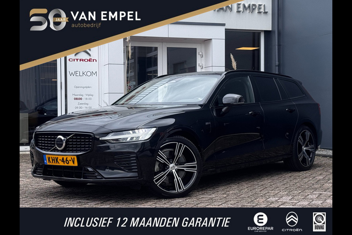 Volvo V60 2.0 T6 Plug-in hybrid AWD Ultimate Dark Long Range | Trekhaak | 100% SOH | Leder + Memory | Winter Pack