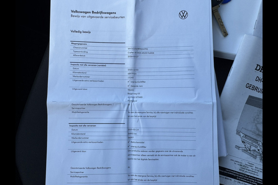 Volkswagen Crafter 35 2.0 TDI L4 Bakwagen+laadklep Cruise Airconditioning Media player Bluetooth All season banden