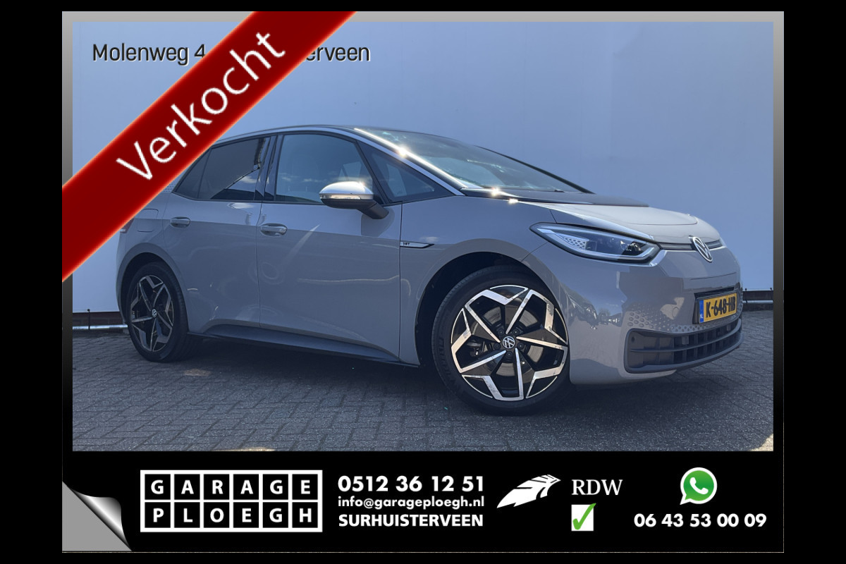 Volkswagen ID.3 First Plus 58 kWh Soh90% Adap.Cruise Stoel/Stuurverw Navi Keyless 100% Elektrisch