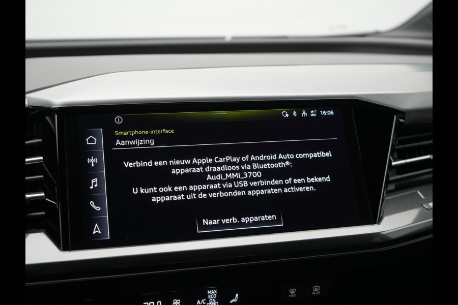 Audi Q4 e-tron 40 S Line 77 kWh 204pk | Adaptive Cruise | Valcona Lederen Sportstoelen Verwarmd | 20"L.M | Apple Carplay | Keyless | Blis | Camera | Virtual | Navigatie | DAB |