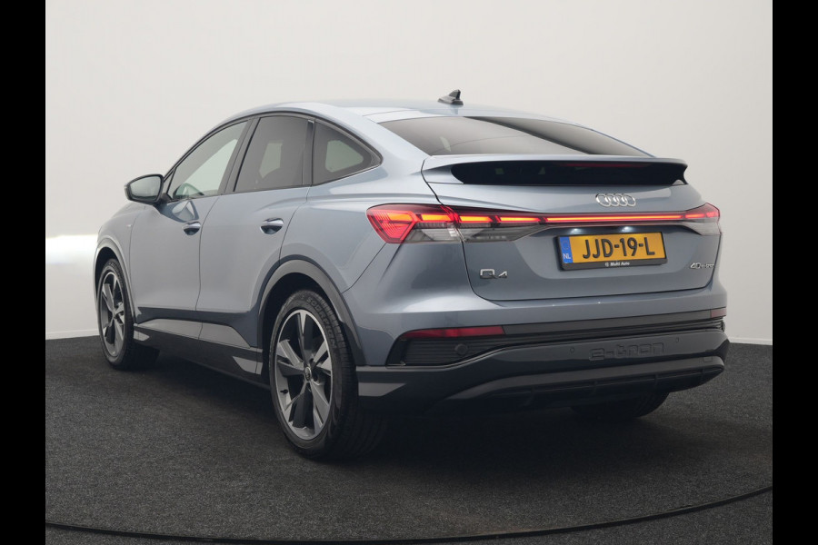 Audi Q4 e-tron 40 S Line 77 kWh 204pk | Adaptive Cruise | Valcona Lederen Sportstoelen Verwarmd | 20"L.M | Apple Carplay | Keyless | Blis | Camera | Virtual | Navigatie | DAB |