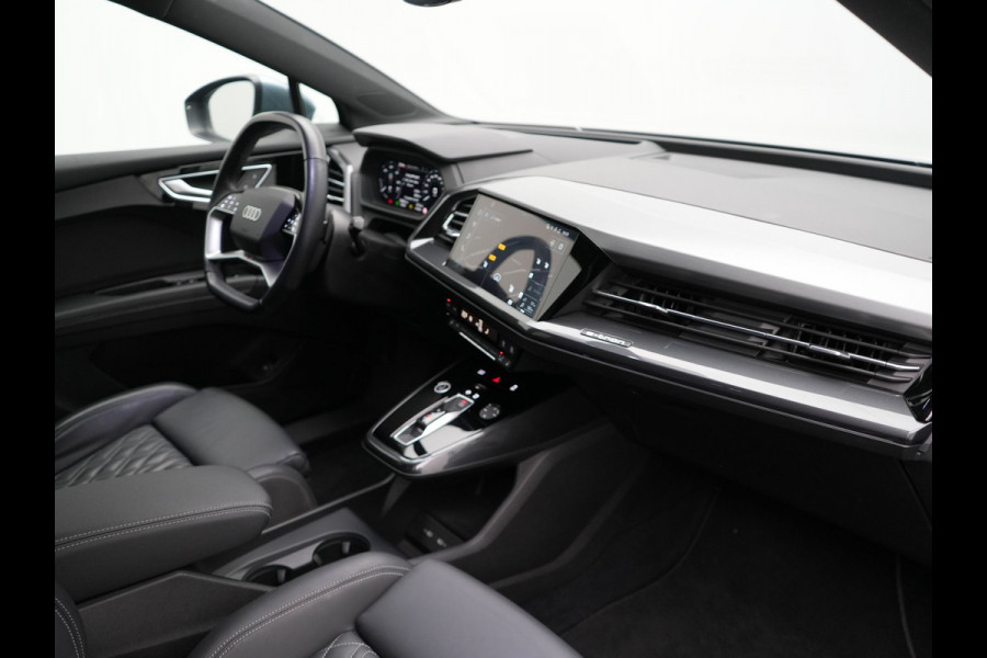 Audi Q4 e-tron Sportback 40 S Line 77 kWh 204pk | Adaptive Cruise | Valcona Lederen Sportstoelen Verwarmd | 20"L.M | Apple Carplay | Keyless | Blis | Camera | Virtual | Navigatie | DAB |