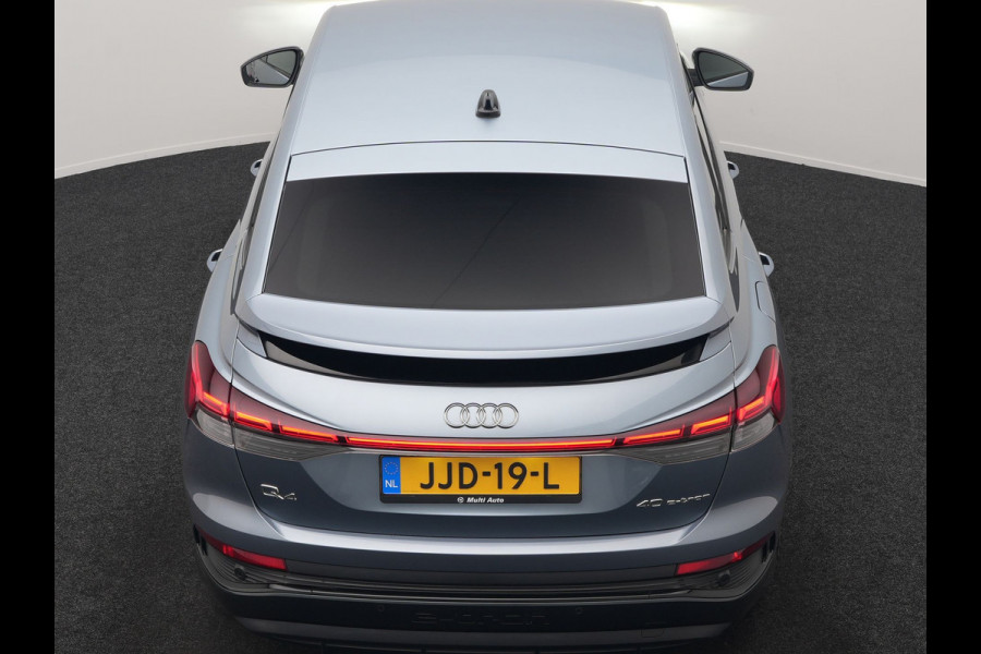 Audi Q4 e-tron Sportback 40 S Line 77 kWh 204pk | Adaptive Cruise | Valcona Lederen Sportstoelen Verwarmd | 20"L.M | Apple Carplay | Keyless | Blis | Camera | Virtual | Navigatie | DAB |