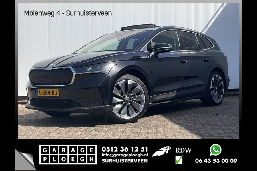 Škoda ENYAQ iV 80 Soh 91% Carplay Pano.dak Trekhaak Adap.Cruise HUD Stoelverw+Ventilatie Leer BOMVOL!