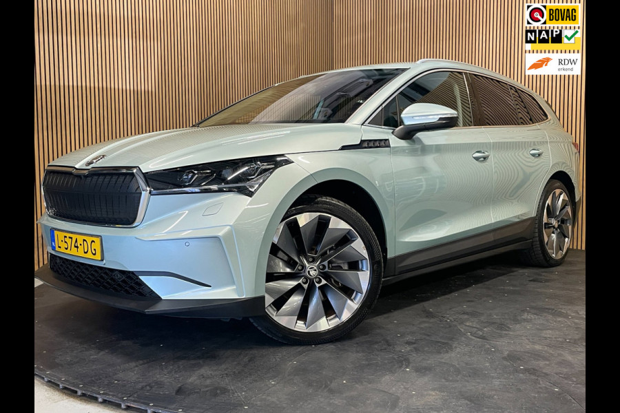 Škoda ENYAQ iV 80|90% SOH|GROTE ACCU|ACC|LEDER|ELEK.INTERIEUR+TREKHAAK|STUUR+STOELVERWARMING V+A|CAMERA|CARPLAY|NL|NAP|1 EIGENAAR|