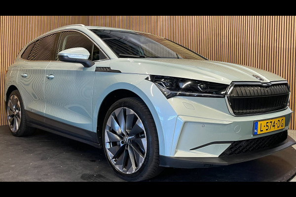 Škoda ENYAQ iV 80|90% SOH|GROTE ACCU|ACC|LEDER|ELEK.INTERIEUR+TREKHAAK|STUUR+STOELVERWARMING V+A|CAMERA|CARPLAY|NL|NAP|1 EIGENAAR|