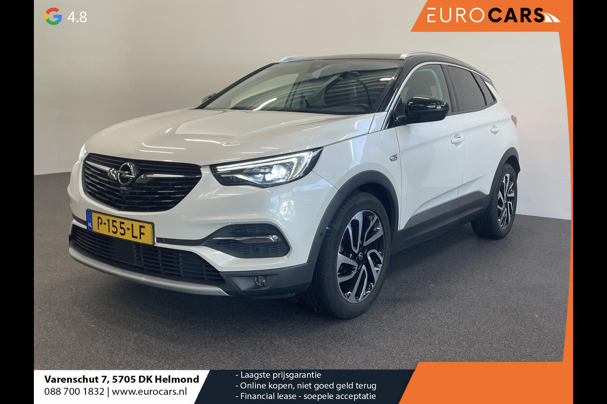 Opel Grandland X 1.2 Turbo Ultimate Trekhaak Leder Stoelventilatie Camera Navigatie Stoelverwarming Voor en Achter DENON Audio Cruise Control LED Koplampen Keyless Entry Stuurwielverwarming 19 Inch