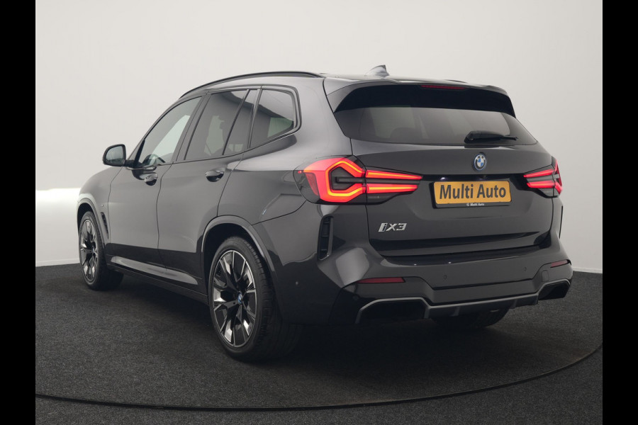 BMW iX3 M Sport 80 kWh 286pk Dealer O.H. | Trekhaak Af Fabriek | Panodak | Head Up | Adaptive Cruise | 360 Camera | Harman / Kardon | Lederen Sportstoelen Memory & Verwarmd | Laser LED | Stuur Verwarmd | Keyless | Blis | Sfeerverlichting | 20"L.M |