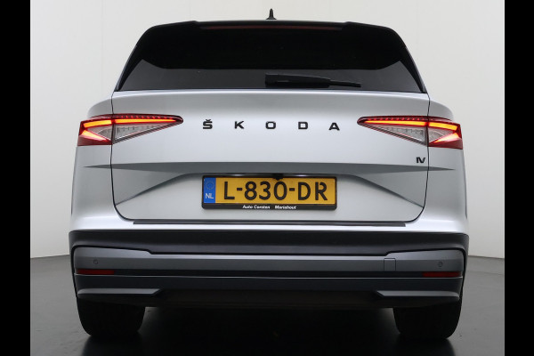 Škoda ENYAQ iV 60 SOH 90% Warmtepomp Trekhaak Panoramadak Adap.Cruise Navi Ecc 360°Camera Apple Carplay Android Auto Stuurverwarming Privacy Glas Lmv 19" Led matrix Keyless advanced Rijstrooksensor Origineel Nederlandse Auto