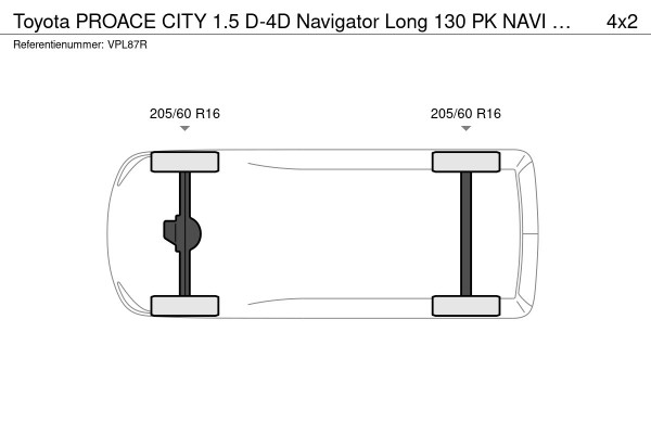 Toyota PROACE CITY 1.5 D-4D Navigator Long 130 PK NAVI CRUISE PDC RECALL REEDS UITGEVOERD
