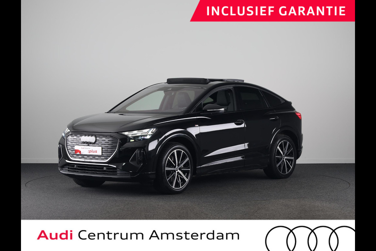 Audi Q4 Sportback e-tron 45 quattro S Edition 82 kWh 286pk | Panoramadak | lederen bekleding | SONOS premium Audio | Parkeercamera|