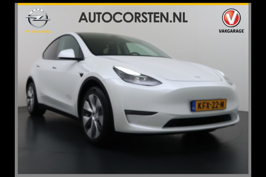 Tesla Model Y Long Range AWD 75kWh SOH 94% Warmtepomp AI-Computer Traffic Aware Adap.Cruise Leder Panoramadak Navi Ecc Camera Stoel+Stuurverwa Privacy Glas Lmv Elek.Achterklep Led Elek.Stoelen+Memory 4WD Fabrieksgarantie tot 15-02-2027 - Garantie op de Accu+Motor tot 15-2-2031/192.000km