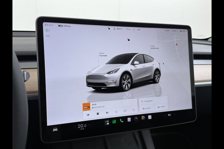 Tesla Model Y Long Range AWD 75kWh SOH 94% Warmtepomp AI-Computer Traffic Aware Adap.Cruise Leder Panoramadak Navi Ecc Camera Stoel+Stuurverwa Privacy Glas Lmv Elek.Achterklep Led Elek.Stoelen+Memory 4WD Fabrieksgarantie tot 15-02-2027 - Garantie op de Accu+Motor tot 15-2-2031/192.000km