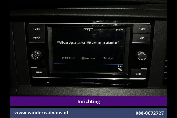 Volkswagen Transporter 2.0 TDI 150pk L2H1 Inrichting Euro6 Airco | Omvormer | Camera | 2500kg Trekhaak | Apple Carplay Android Auto, Cruisecontrol, Parkeersensoren, Dakdragers