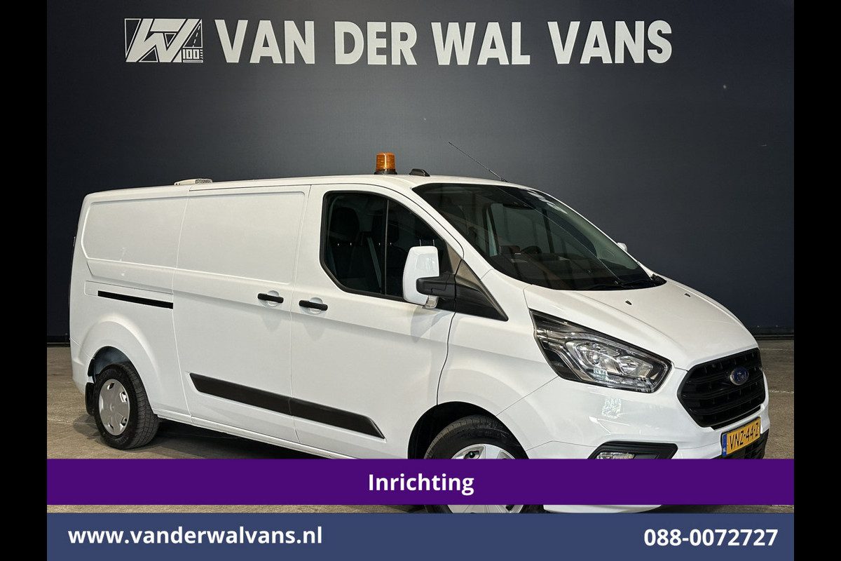 Ford Transit Custom 2.0 TDCI 131pk L2H1 Inrichting Euro6 Airco | LED | Cruisecontrol | Stoelverwarming Verwarmde voorruit, Parkeersensoren, Bijrijdersbank, 2800kg trekvermogen