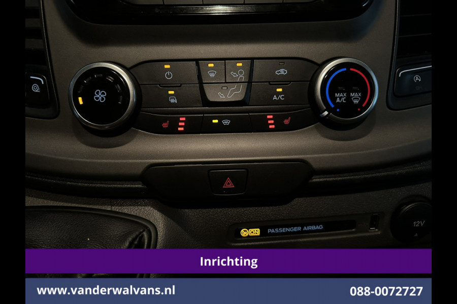 Ford Transit Custom 2.0 TDCI 131pk L2H1 Inrichting Euro6 Airco | LED | Cruisecontrol | Stoelverwarming Verwarmde voorruit, Parkeersensoren, Bijrijdersbank, 2800kg trekvermogen
