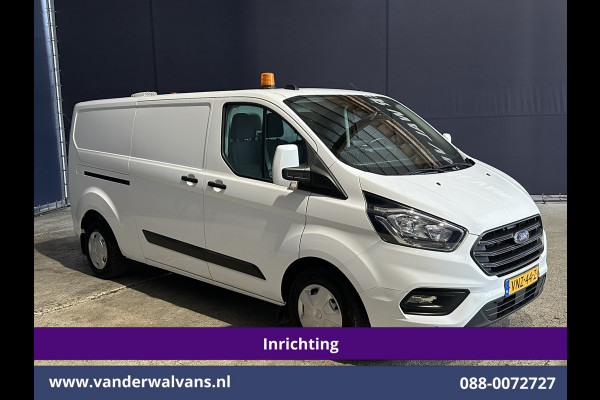 Ford Transit Custom 2.0 TDCI 131pk L2H1 Inrichting Euro6 Airco | LED | Cruisecontrol | Stoelverwarming Verwarmde voorruit, Parkeersensoren, Bijrijdersbank, 2800kg trekvermogen
