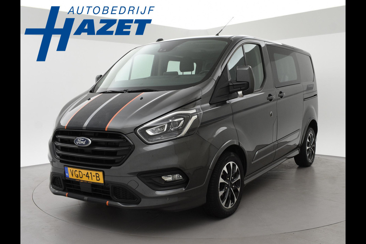 Ford Transit Custom 320 2.0 TDCI 185 PK AUT. SPORT DUBBEL CABINE + 2 SCHUIFDEUREN | ADAPTIVE CRUISE | WINTER PACK