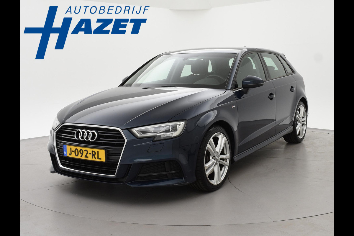 Audi A3 Sportback 40 TFSI 190 PK S-TONIC AUT. DESIGN PRO LINE *COSMOSBLAUW METALLIC* + CARPLAY | STOEL/STUURVERW. | 18 INCH