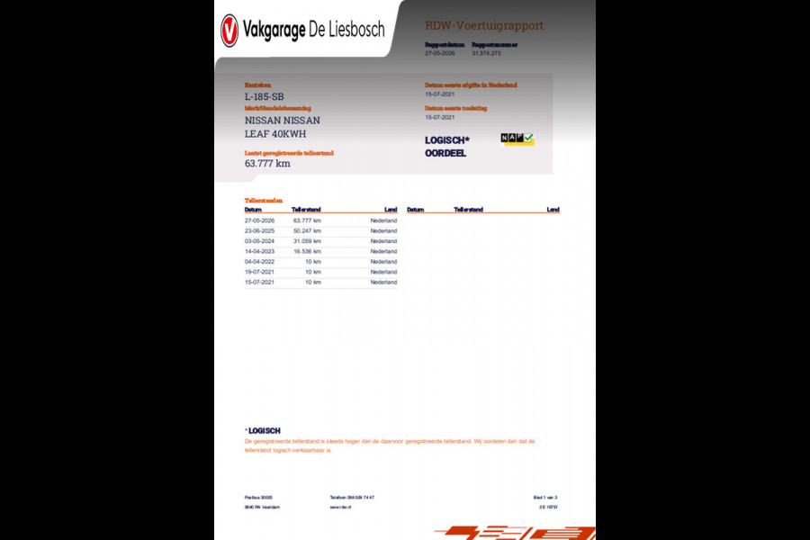 Nissan Leaf N-Connecta 40 kWh soh 91% / camera / Navigatie / cruisecontrol /