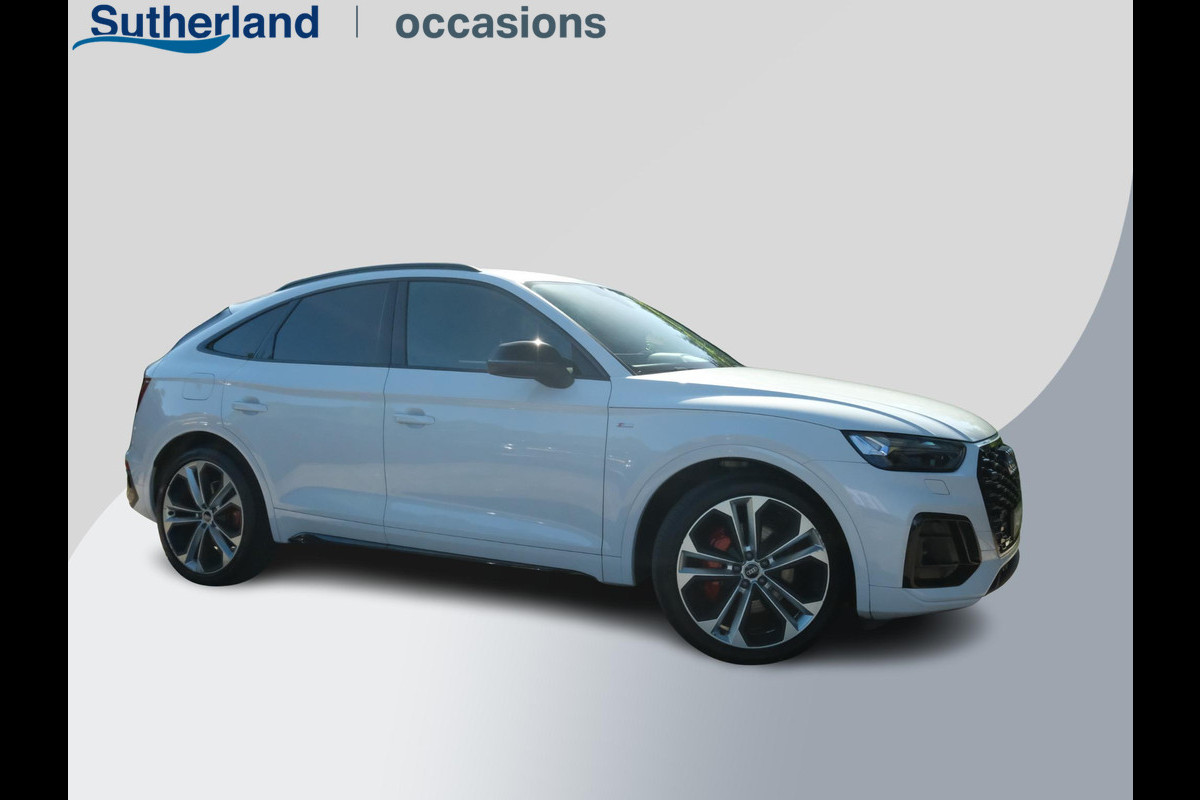 Audi Q5 Sportback 55 TFSI e S edition 367 PK |  Trekhaak | PHEV | 21 inch Audi Sport | Stoelverwarming | S Line | Luchtvering | Bang&Olufsen | Adaptive cruise control | Dodehoeksensoren | Lendesteunverstelling