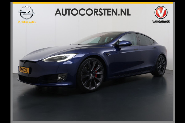 Tesla Model S 75D 476PK AWD Lmv 21" Leder Navi Ecc Panoramadak Cold Weather Pack Luchtvering Adap.Cruise Elek.Stoelen+Memory+Verwarmd Camera's Led Privacy Glas Homelink 5 Stuurverwarming Elek.Achterklep Dodehoek detector Wifi 1e Eigenaar Origineel Nederlandse Auto