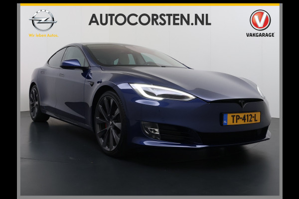 Tesla Model S 75D 476PK AWD Lmv 21" Leder Navi Ecc Panoramadak Cold Weather Pack Luchtvering Adap.Cruise Elek.Stoelen+Memory+Verwarmd Camera's Led Privacy Glas Homelink 5 Stuurverwarming Elek.Achterklep Dodehoek detector Wifi 1e Eigenaar Origineel Nederlandse Auto