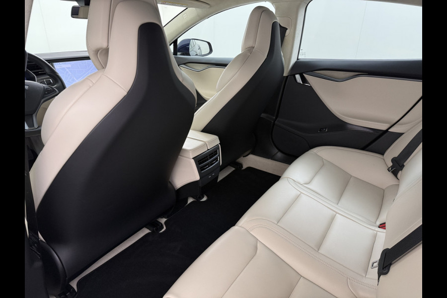 Tesla Model S 75D 476PK AWD Lmv 21" Leder Navi Ecc Panoramadak Cold Weather Pack Luchtvering Adap.Cruise Elek.Stoelen+Memory+Verwarmd Camera's Led Privacy Glas Homelink 5 Stuurverwarming Elek.Achterklep Dodehoek detector Wifi 1e Eigenaar Origineel Nederlandse Auto