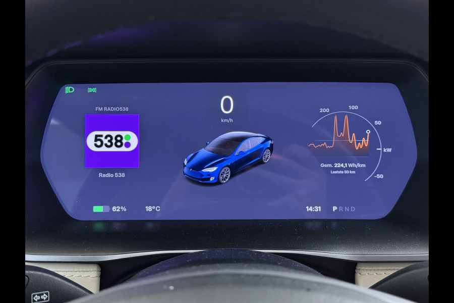 Tesla Model S 75D 476PK AWD Lmv 21" Leder Navi Ecc Panoramadak Cold Weather Pack Luchtvering Adap.Cruise Elek.Stoelen+Memory+Verwarmd Camera's Led Privacy Glas Homelink 5 Stuurverwarming Elek.Achterklep Dodehoek detector Wifi 1e Eigenaar Origineel Nederlandse Auto