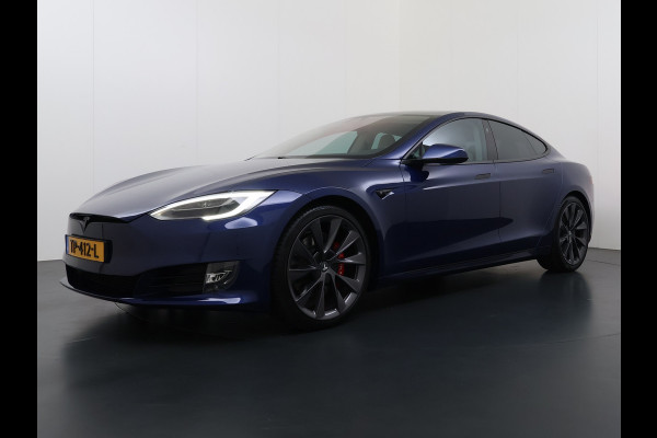 Tesla Model S 75D 476PK AWD Lmv 21" Leder Navi Ecc Panoramadak Cold Weather Pack Luchtvering Adap.Cruise Elek.Stoelen+Memory+Verwarmd Camera's Led Privacy Glas Homelink 5 Stuurverwarming Elek.Achterklep Dodehoek detector Wifi 1e Eigenaar Origineel Nederlandse Auto
