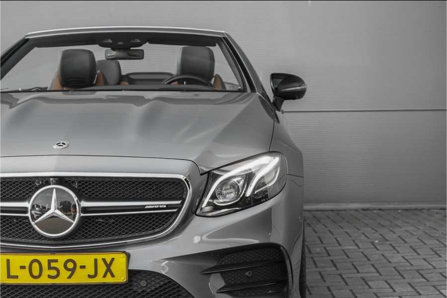 Mercedes-Benz E-Klasse Cabrio AMG 53 4M Premium Plus Luchtvering Aircap Nappa Leder Burmester Stoelventilatie HUD