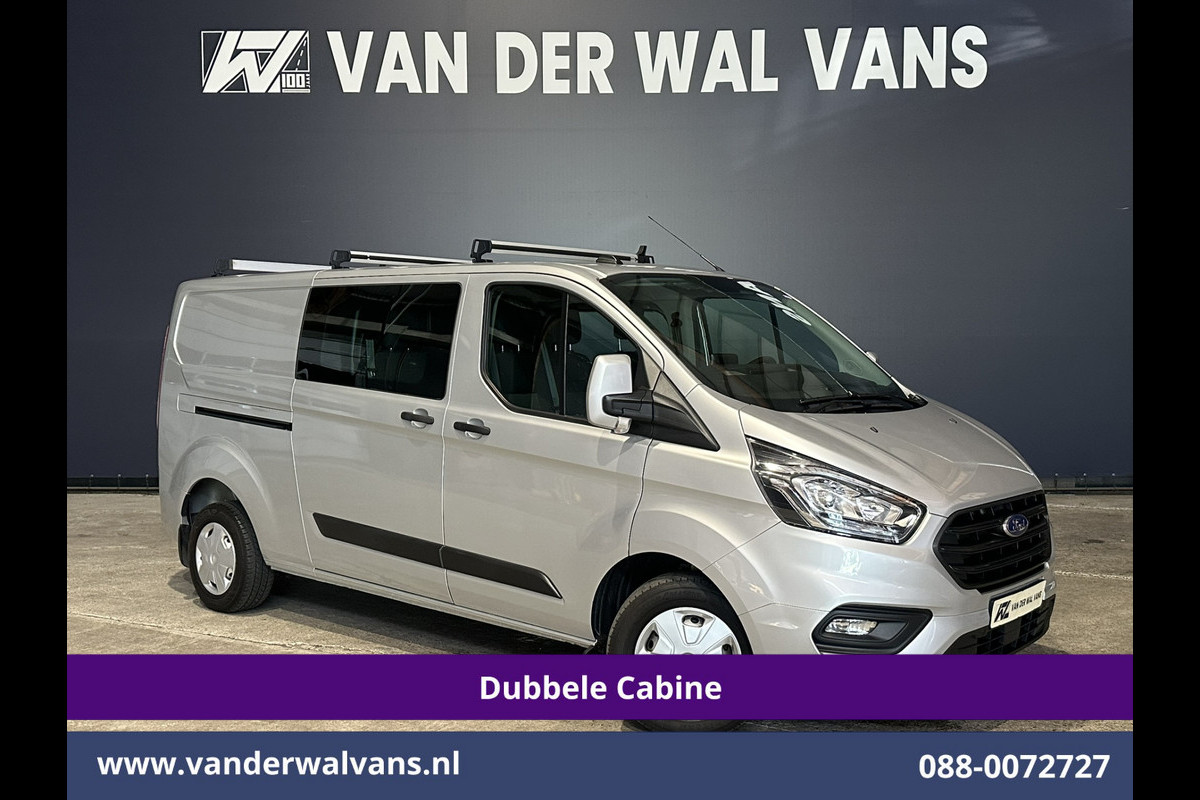 Ford Transit Custom 2.0 TDCI 131pk L2H1 Dubbele Cabine Euro6 Airco | 6-Zits | Camera | Navigatie | Apple Carplay | LED | Cruisecontrol Android Auto, Parkeersensoren, 2800kg Trekhaak, Dakdragers