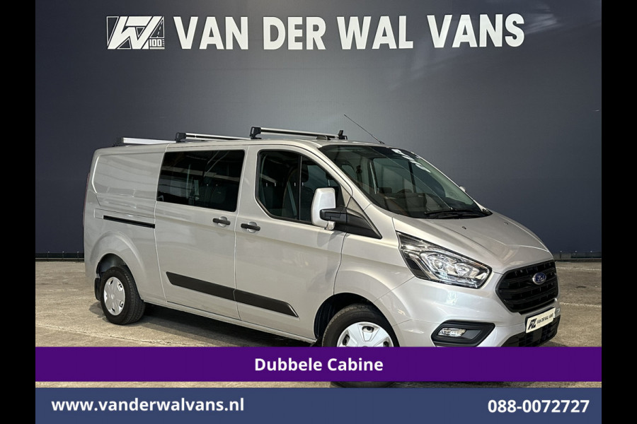 Ford Transit Custom 2.0 TDCI 131pk L2H1 Dubbele Cabine Euro6 Airco | 6-Zits | Camera | Navigatie | Apple Carplay | LED | Cruisecontrol Android Auto, Parkeersensoren, 2800kg Trekhaak, Dakdragers