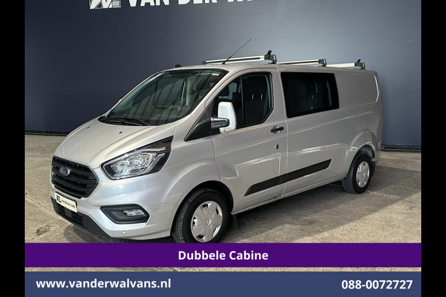 Ford Transit Custom 2.0 TDCI 131pk L2H1 Dubbele Cabine Euro6 Airco | 6-Zits | Camera | Navigatie | Apple Carplay | LED | Cruisecontrol Android Auto, Parkeersensoren, 2800kg Trekhaak, Dakdragers