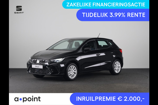 Seat Ibiza Style Plus 1.0 EcoTSI 95 PK | Midnight Black Metallic | Apple Carplay | Park Assist | Cruise Control
