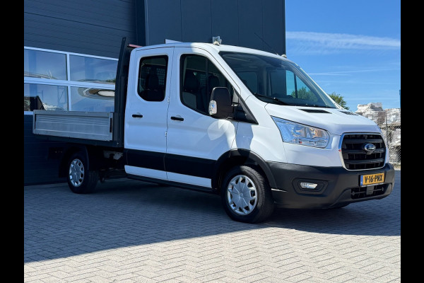 Ford Transit 310 2.0 TDCI 130pk L2H1 DC Trend | Open Laadbak | Trekhaak 2550KG | Airco | Kunstleder | Bluetooth | 7-persoons