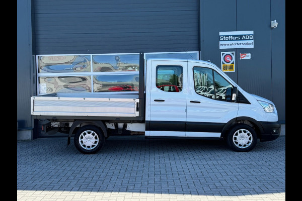 Ford Transit 310 2.0 TDCI 130pk L2H1 DC Trend | Open Laadbak | Trekhaak 2550KG | Airco | Kunstleder | Bluetooth | 7-persoons