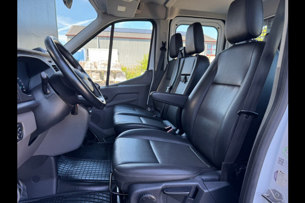 Ford Transit 310 2.0 TDCI 130pk L2H1 DC Trend | Open Laadbak | Trekhaak 2550KG | Airco | Kunstleder | Bluetooth | 7-persoons