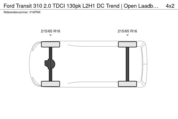 Ford Transit 310 2.0 TDCI 130pk L2H1 DC Trend | Open Laadbak | Trekhaak 2550KG | Airco | Kunstleder | Bluetooth | 7-persoons