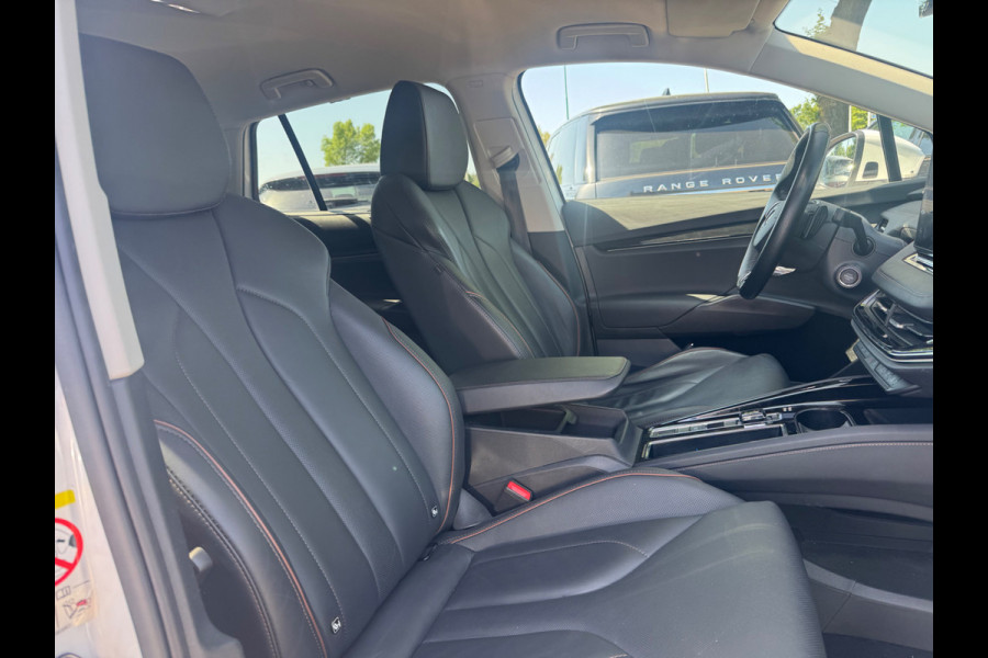 Škoda ENYAQ iV 80 First Edition / SoH 91,4% / Trekhaak / Camera / Leder / CarPlay / Keyless / 21'' / Warmtepomp / Stuur+Stoelverwarming / Dodehoek / DAB / ACC
